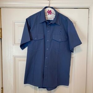Workrite Fire Service Short-Sleeve Light Blue, Made in USA,  Like New!